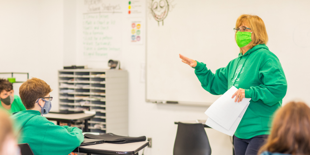 Students return to in-person learning, following COVID protocols, at The Sycamore School.