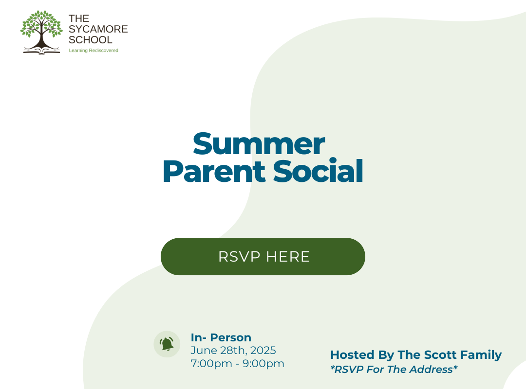 Summer Parent Social. RSVP here. In-Person June 28th, 2025. 7:00 p.m. - 9:00 p.m. Hosted By The Scott Family. RSVP for the address.