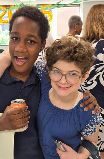 8th-Grad TSS 8th graders at graduation smiling together
